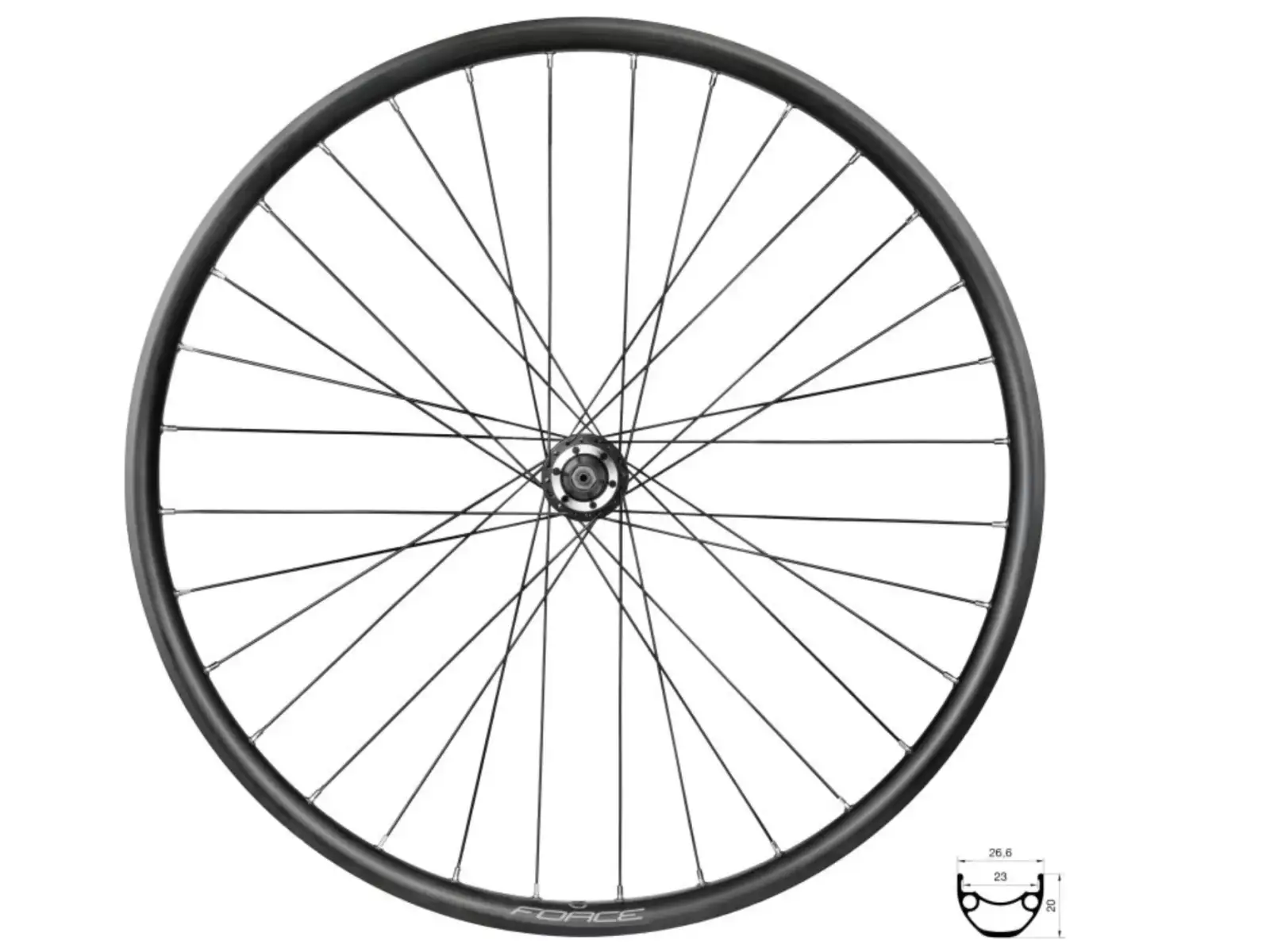 Force XC Disc 584×23 hinteres eingespeichtes Laufrad F804333 32 Löcher