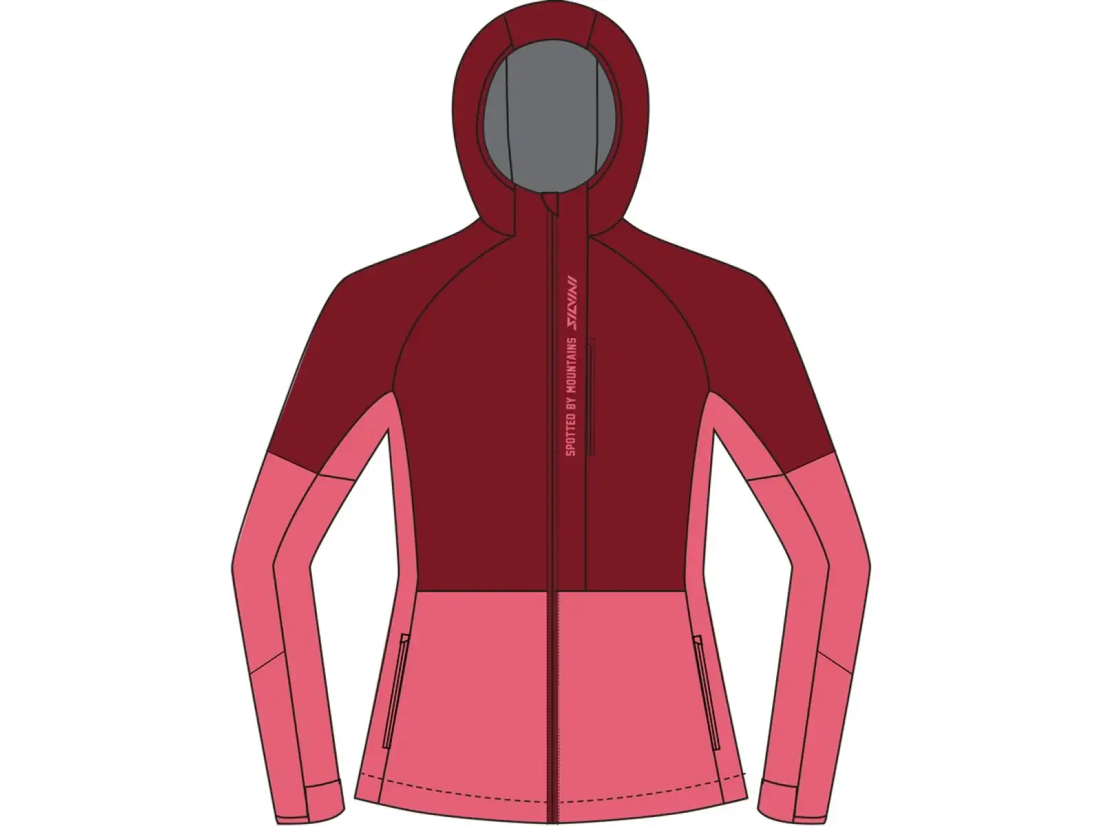 Silvini Sassolunga Damenjacke Merlot/Punch