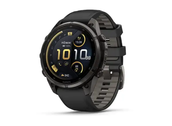 Garmin fenix 9 Pro inReach 43 mm Smartwatch Carbon gray DLC Titanium Black/Pebble gray