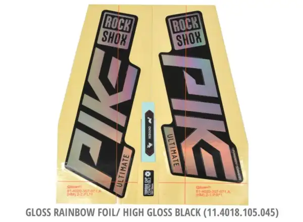 Rock Shox Decal Pike Ultimate 27,5"/29" 2021 Gloss Rainbow Foil / High Gloss Black