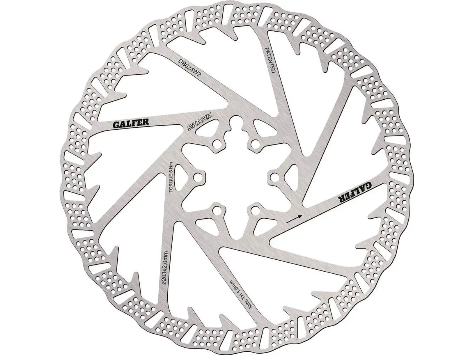 Galfer Shark Bremsscheibe 160 mm x 1,8 mm