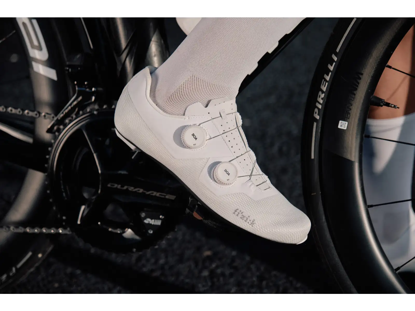 Fizik Tempo Lyra Rennradschuhe White/White