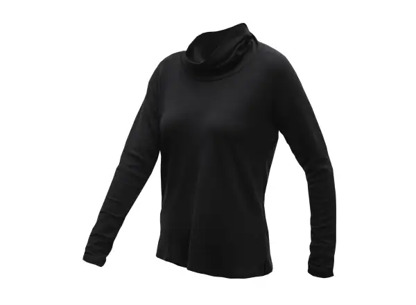 Sensor Merino Blend Damenrollkragen schwarz