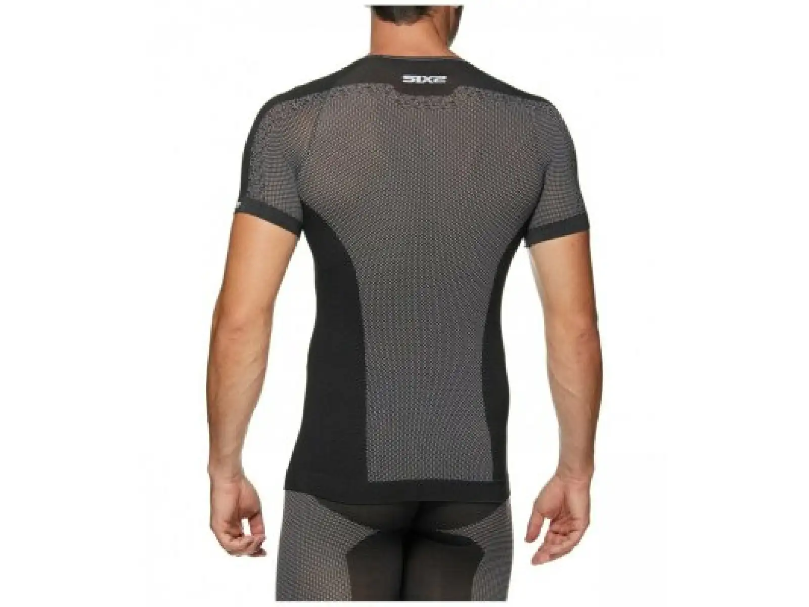 SIXS TS1L BT Funktions-T-Shirt mit kurzem Arm in Carbon-Schwarz.