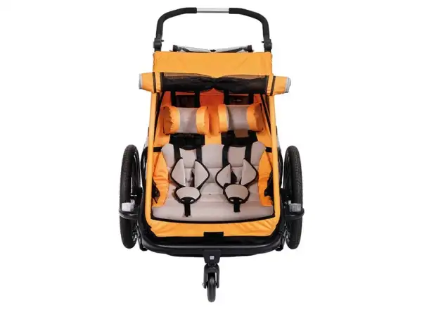 XLC DUOs BS-C10 Zweisitzer-Hänger 20" in Ringelblume/Anthrazit