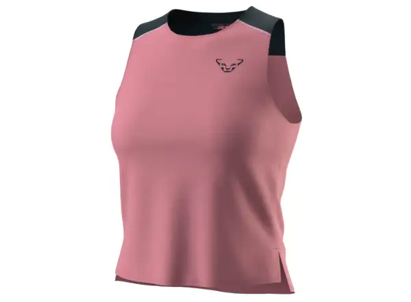 Dynafit Sky Crop Top Damen ärmelloses T-Shirt Mokarosa