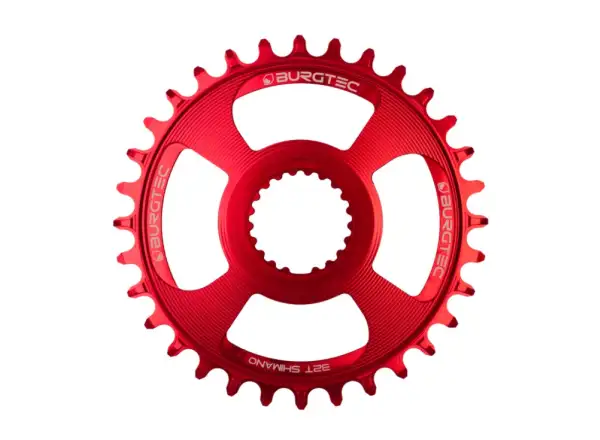 Burgtec Thick Thin DM Shimano Kettenblatt 34 Zähne rot