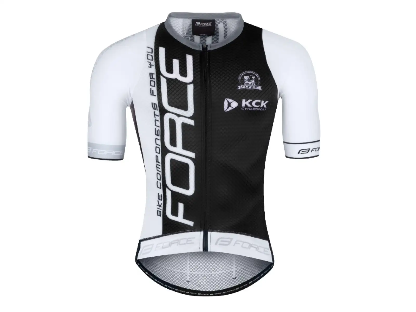 Force Team Pro Plus Herrentrikot mit verlängerten Ärmeln schwarz/weiß