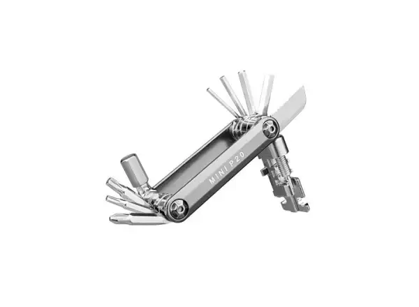 Topeak Mini P20 Multitool mit 20 Funktionen Silber