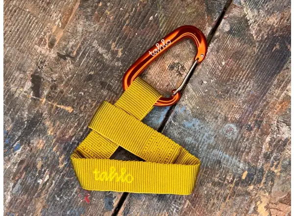 Zugseil Premium Umhängeband mit Karabiner gelb
