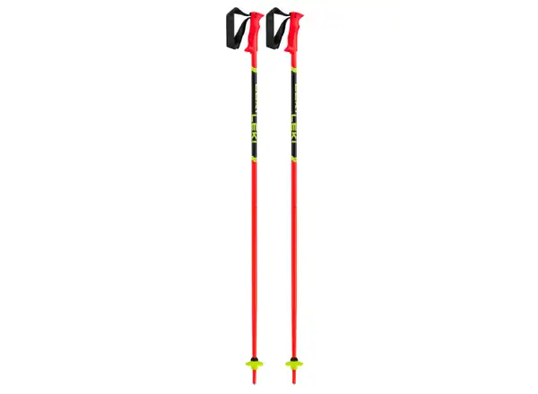 Leki Racing Kids Kinder-Skistöcke Hellrot/schwarz/Neongelb