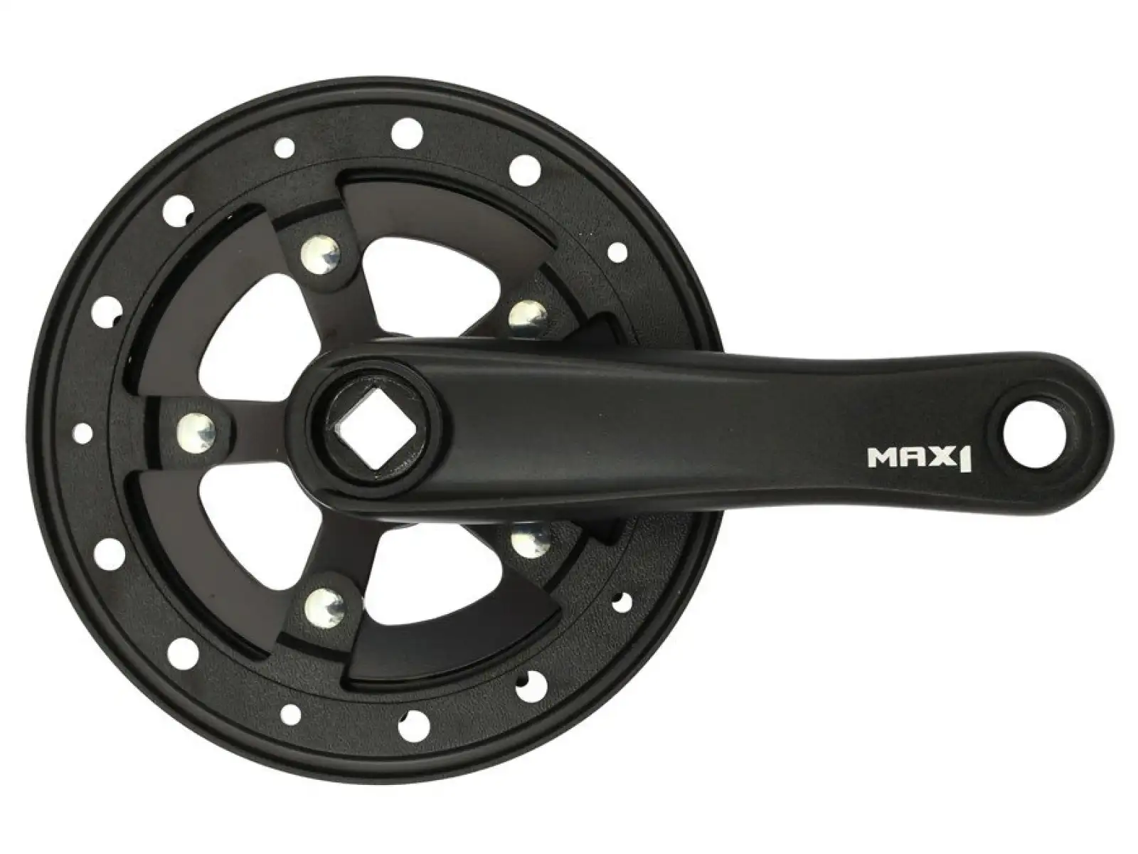 MAX1 Kinderkurbeln mit einem einzigen Kettenblatt 28 Z. 140 mm Schwarz mit Abdeckung