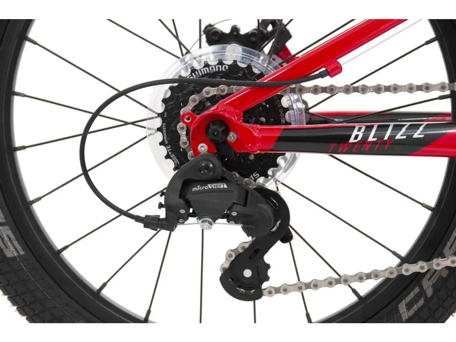 Rock Machine Blizz 20 MD Kinderfahrrad Gloss Rot/Weiß/Schwarz