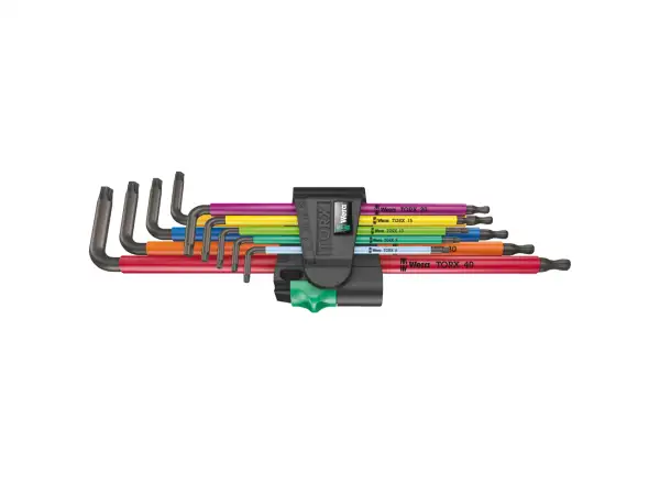 Wera 967/9 TX XL Multicolour 1 TORX L-Schlüssel lang Set 9 Stk.