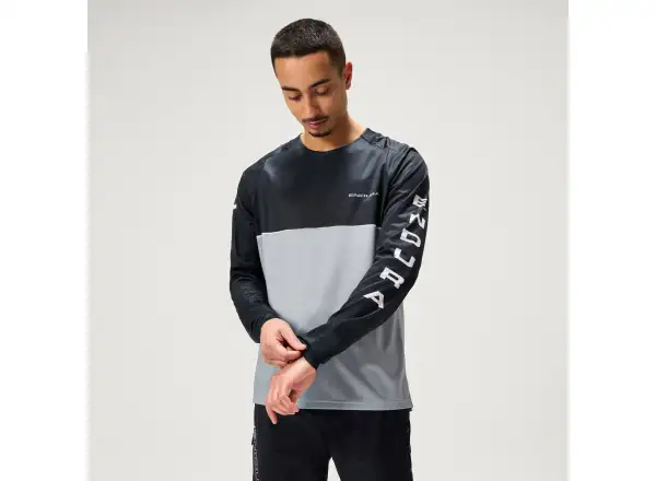 Endura Core Printed L/S Tee Herrentrikot Langarm Black