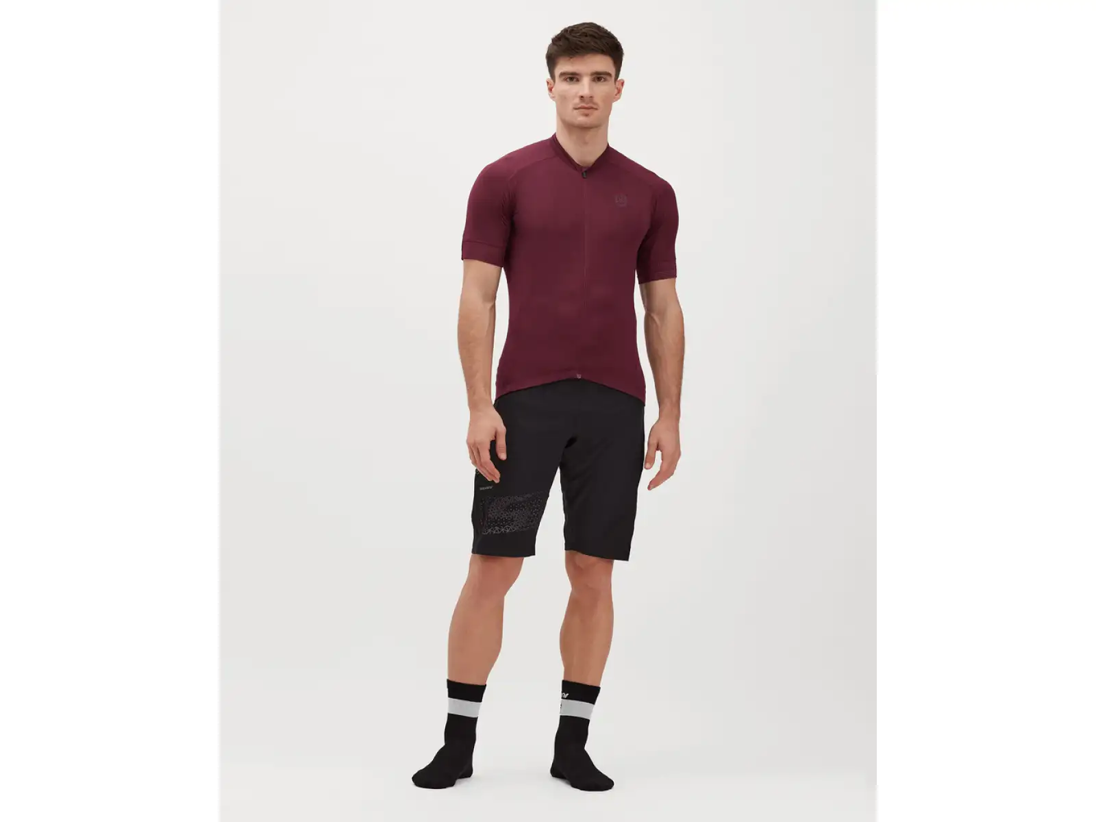 Silvini Ceno Herrentrikot mit kurzen Ärmeln Pflaume