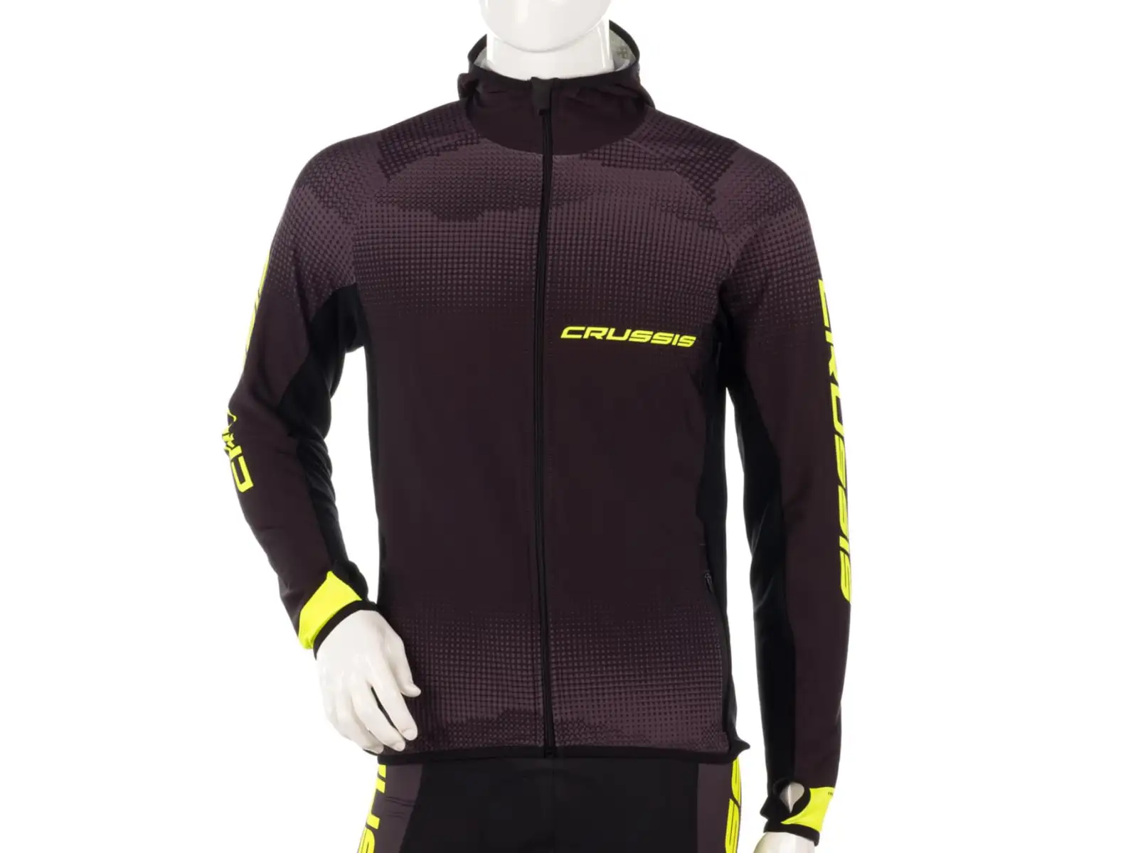 Crussis Herrenhoodie schwarz/gelb