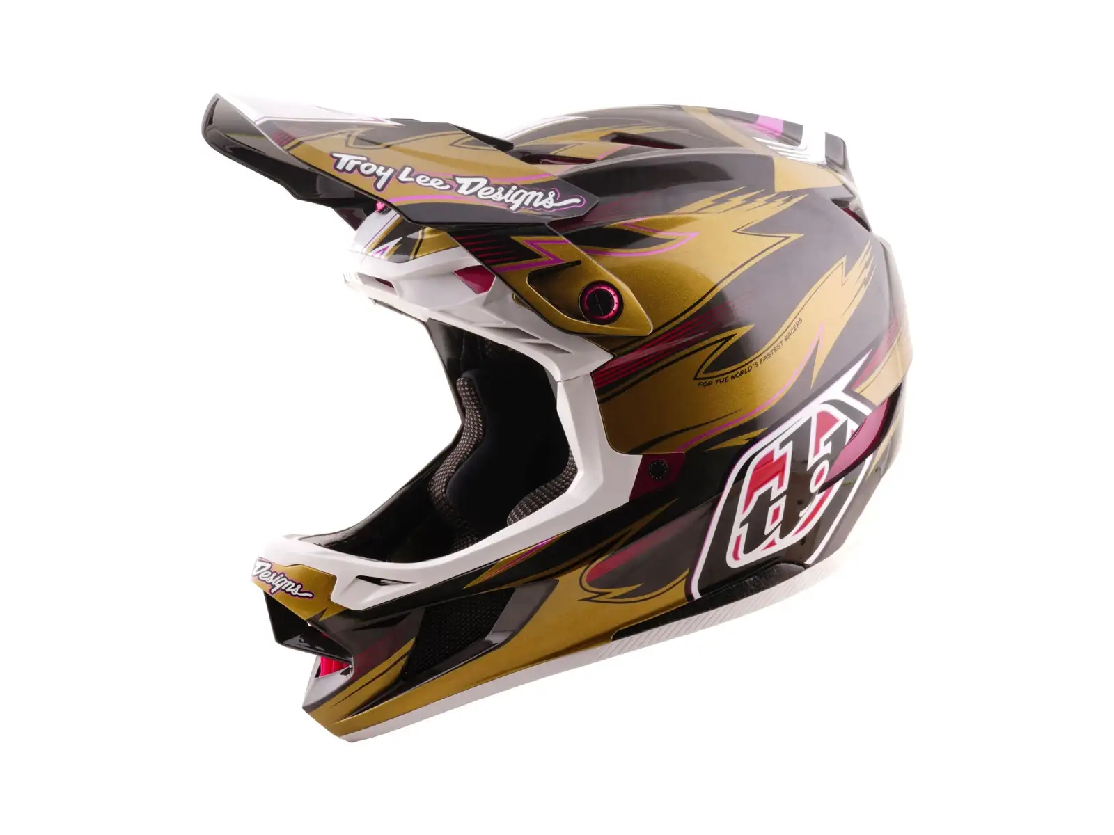 Troy Lee Designs D4 Carbon MIPS Cyclops Helm Gold
