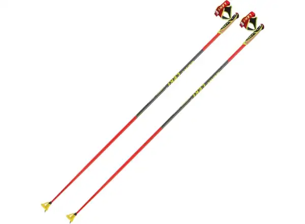 Leki HRC Team Langlaufstöcke leuchtend rot/neon gelb/schwarz