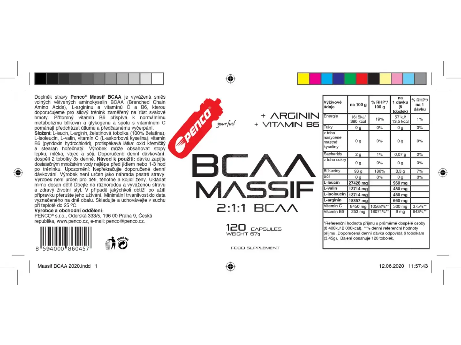 Penco BCAA MASSIF 120 Tabletten
