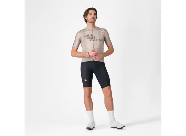 Castelli Giro Colle Delle Finestre Herren Trikot Kurzarm Beige Tortora