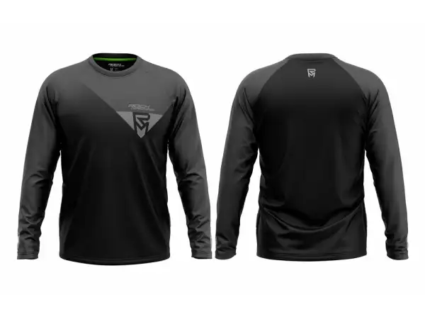 Rock Machine Enduro Herren-Mountainbike-Trikot, langärmlig, schwarz/grau