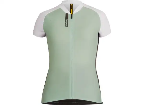 Mavic Aksium Damen-Fahrradtrikot, kurze Ärmel, Mint Weiß