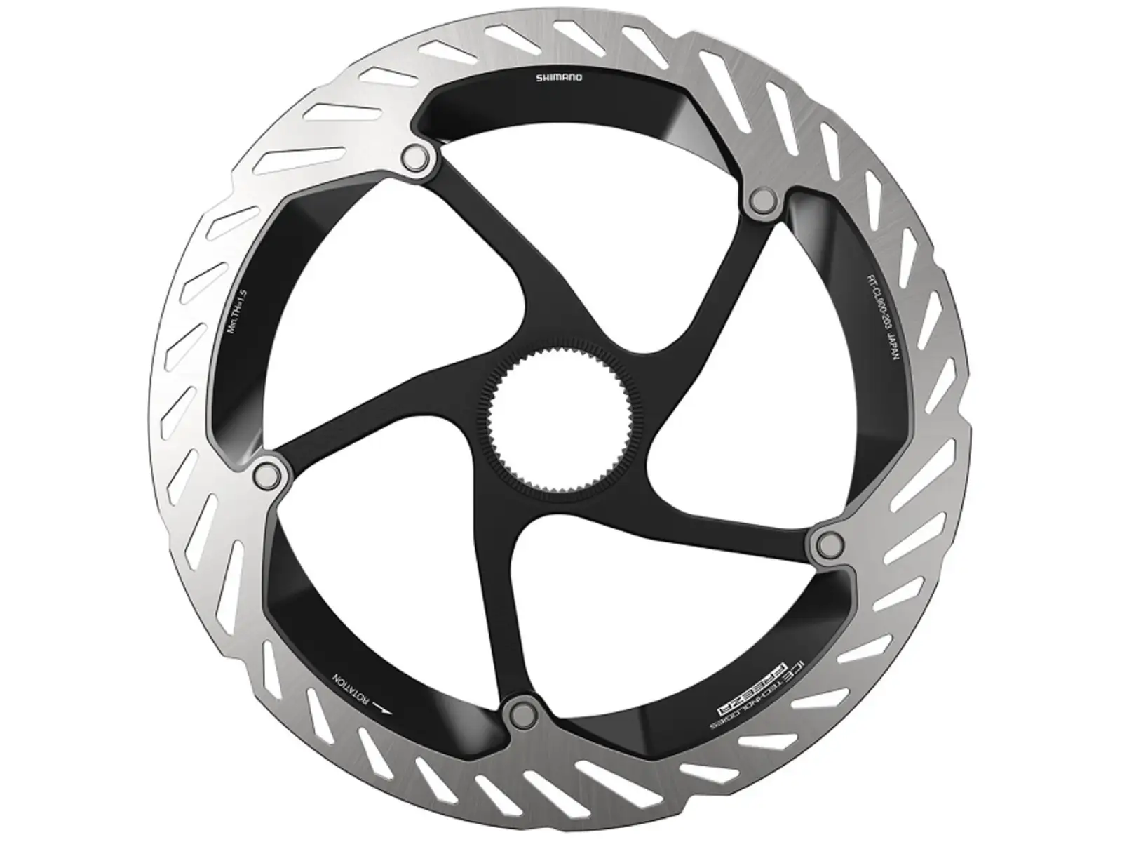 Shimano RT-CL900 Bremsscheibe 203 mm, Center Lock, Ice Tech, Außen-Lockring