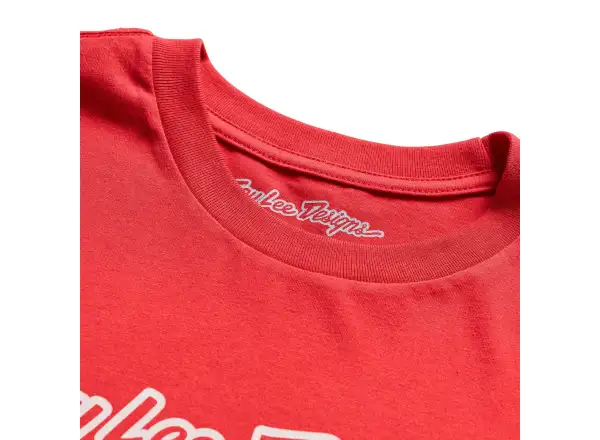 Troy Lee Designs Signature Herren T-Shirt Kurzarm Scarlet glo