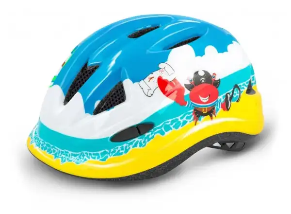 R2 Lucky Kinderhelm blau/gelb