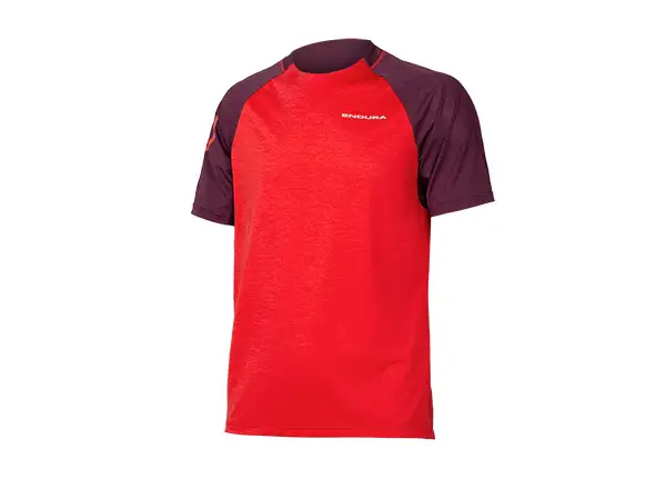 Endura SingleTrack Herrentrikot kurzarm Granatapfel
