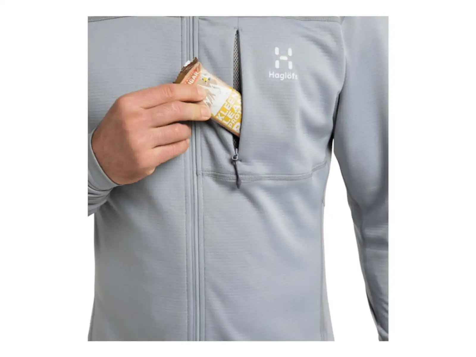 Haglöfs L.I.M Mid Multi Hood Herren-Fleecejacke grau