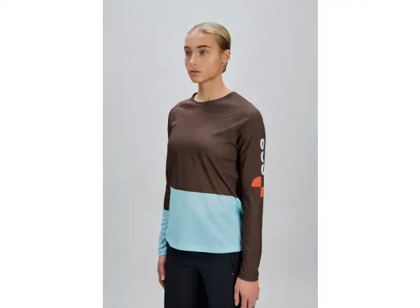 POC Motion Air Damentrikot Langarm Bronzite Brown/Lazurite Blue
