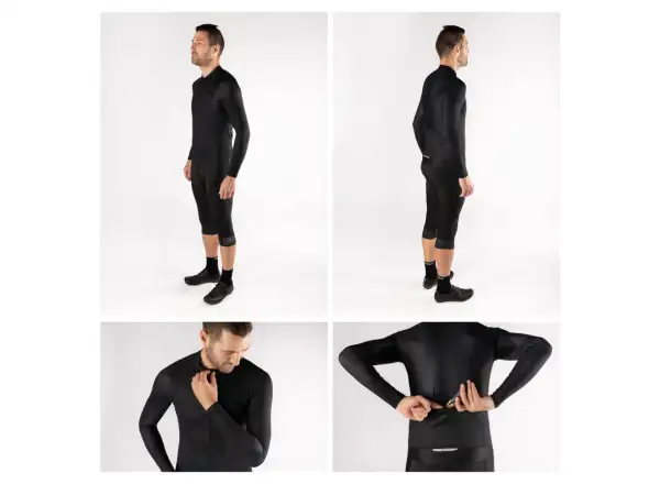 Force Pure Herrentrikot lange Ärmel schwarz