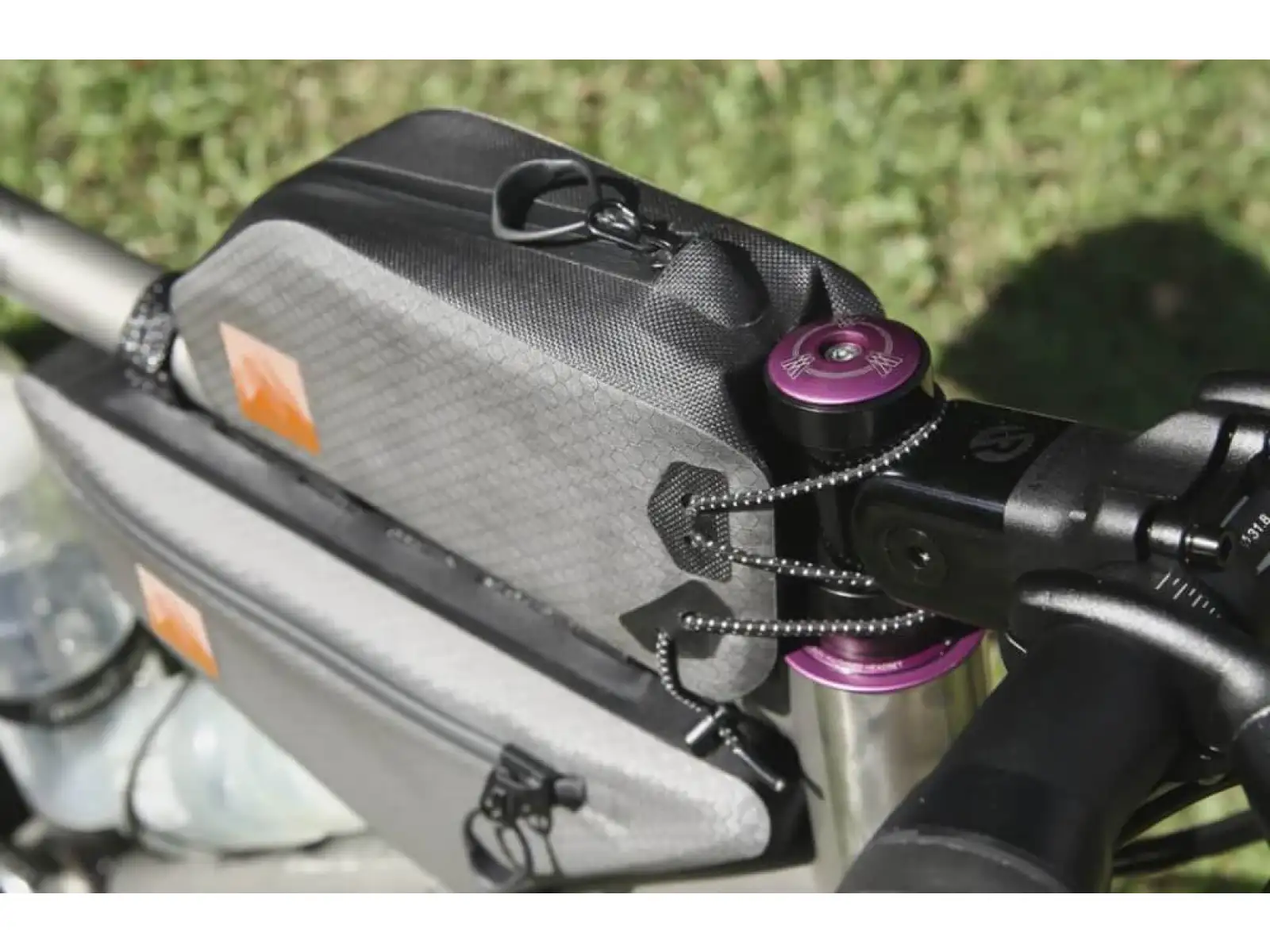 Woho X-Touring Oberrohrtasche Dry 1,1 l Rahmentasche Honeycomb Iron Grey
