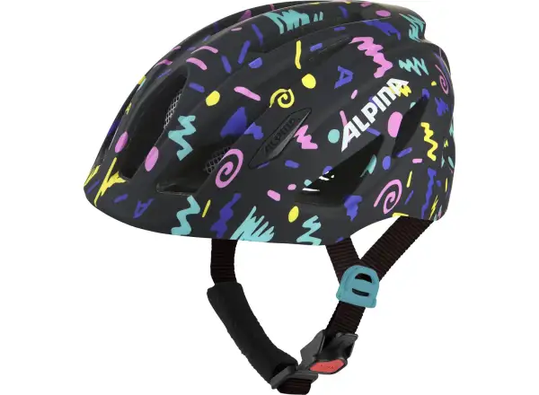 Alpina Pico Kinderhelm Black Confetti Gloss