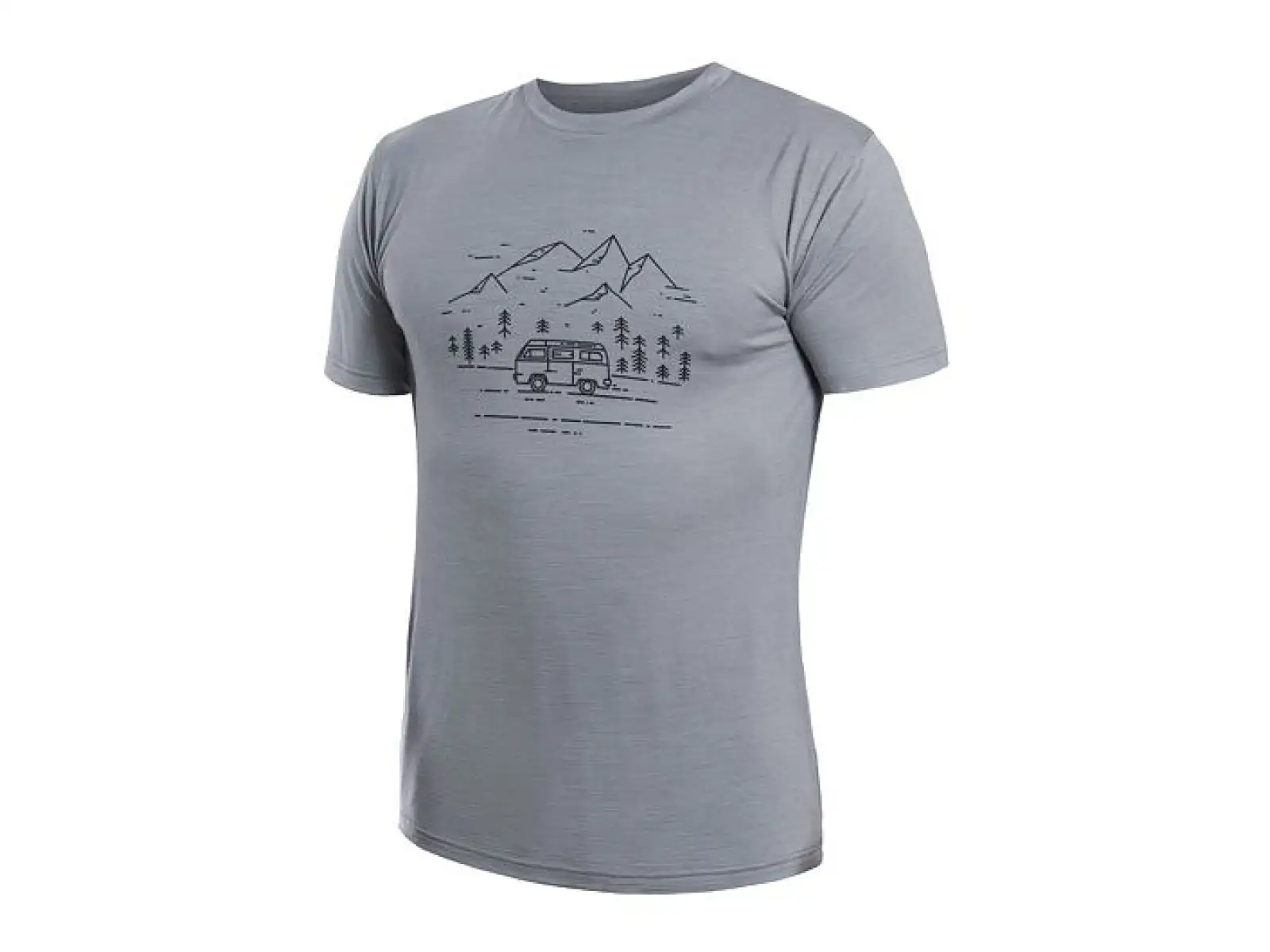 Sensor Merino Active Van Life Herren T-Shirt Kurzarm grau