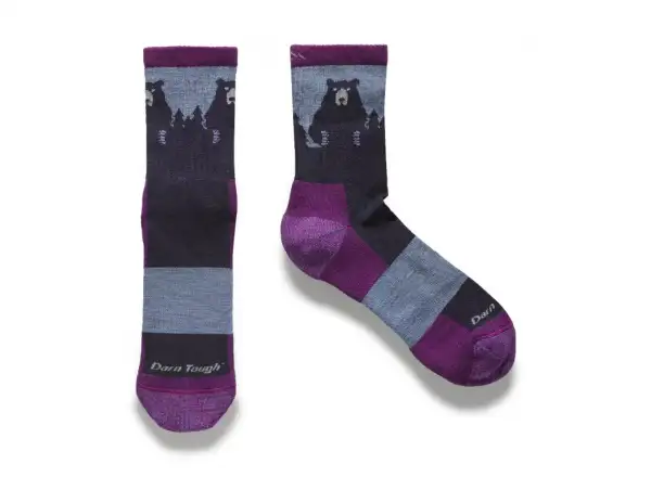 Darn Tough Bear Town Micro Crew Lightweight Cushion Damen Socken Purple