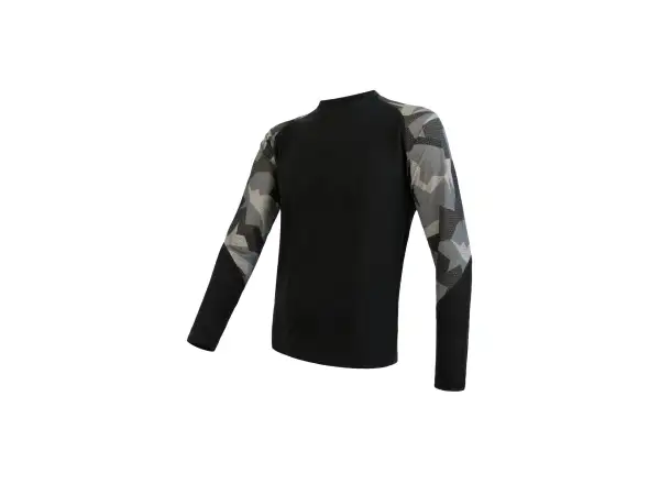 Sensor Merino Impress Herren Thermounterwäsche Langarm schwarz/Camo