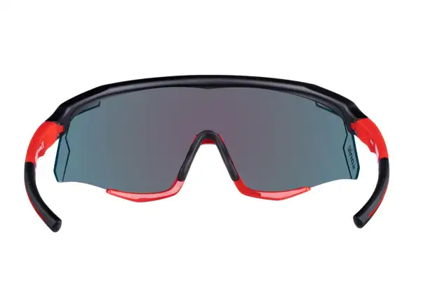 Force Sonic Fahrradbrille Schwarz/Rot, rote verspiegelte Gläser