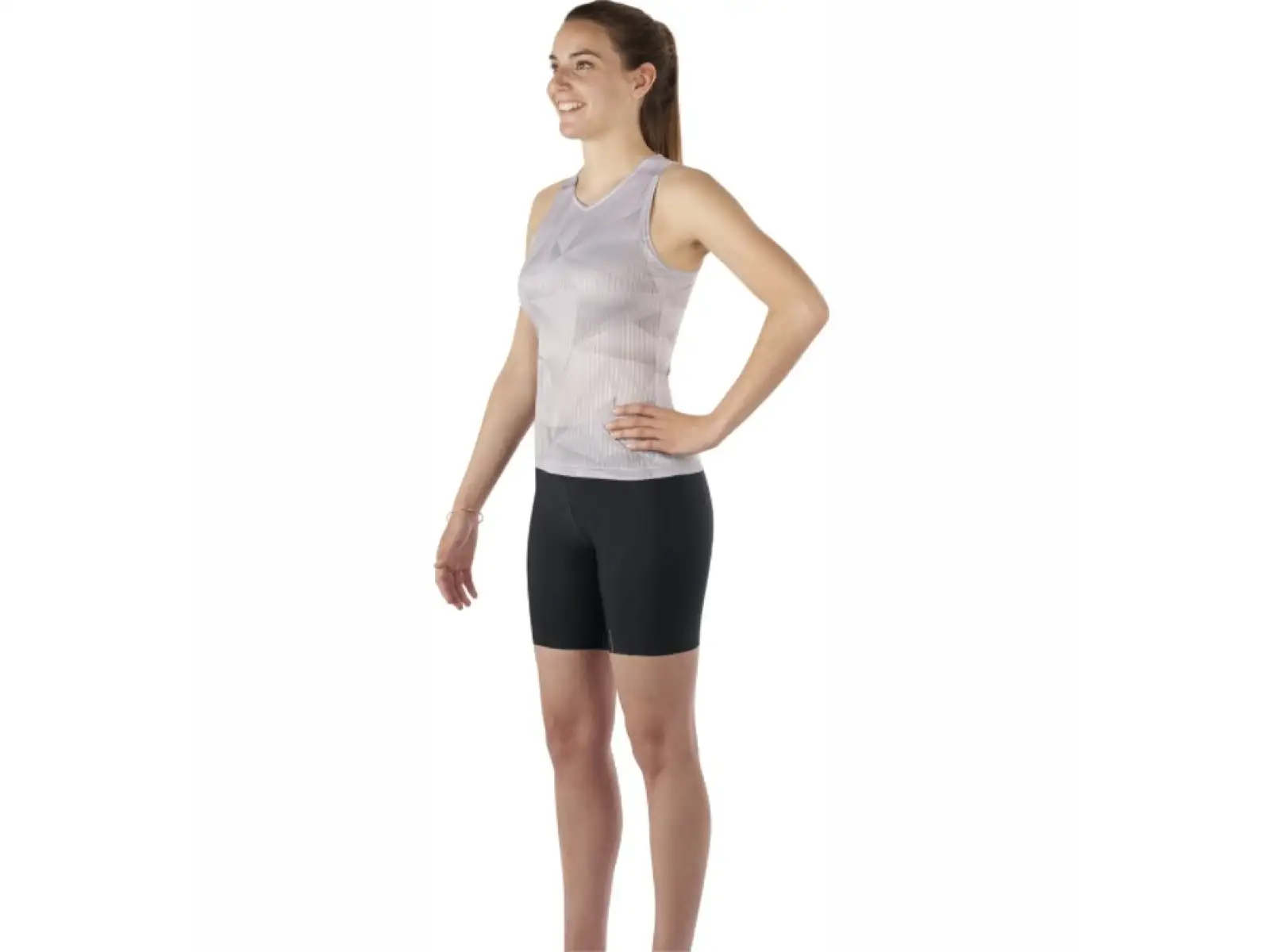 Mavic Hot Ride+ Damen ärmelloses Funktions-Trikot in Grafik-Gletschergrau