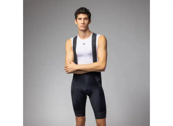 Alé PR-E Strada 2.0 Herren Radhose mit Einsatz und Trägern Black