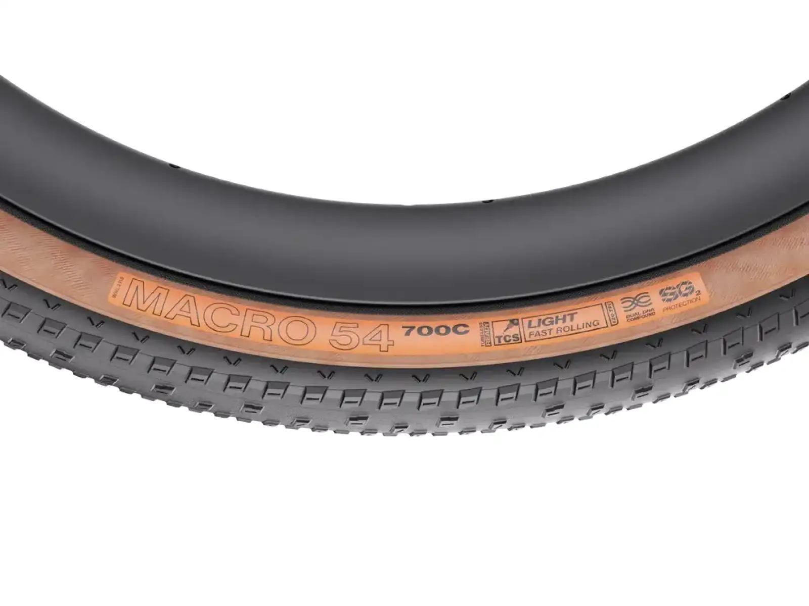 WTB Macro 700x54 TCS Light Fast Rolling Dual SG2 Gravel-Reifen schwarz/braun
