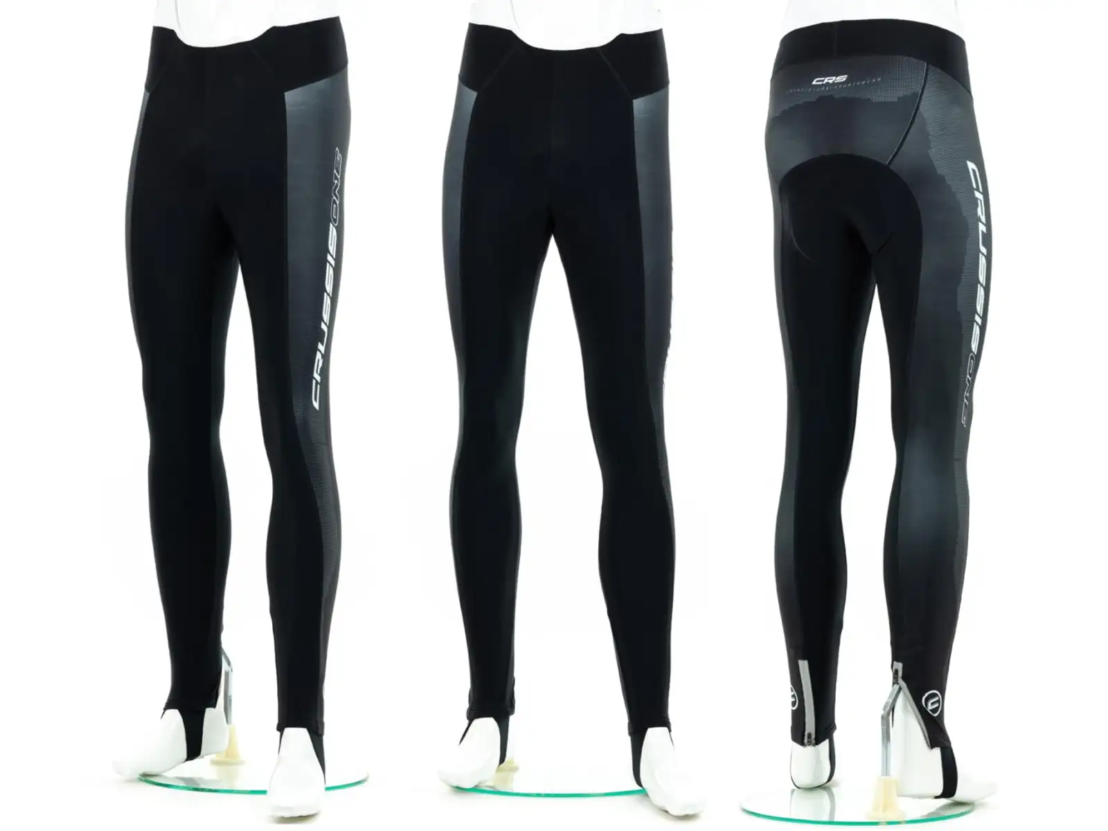 Crussis One Herrenhose mit Latz und Polsterung Schwarz/Weiß