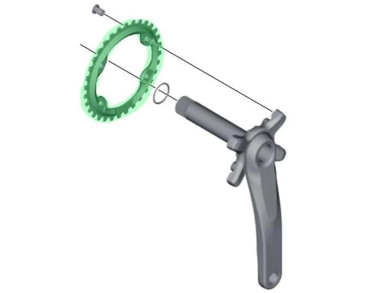 Shimano XT M8000 SM-CRM81 XT Kettenblatt 1×11-fach 34 Zähne