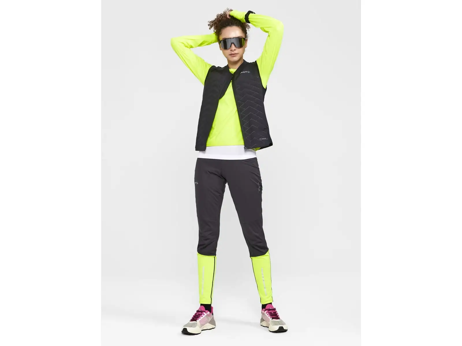 Craft Pro Hypervent Wind Damen-Laufshirt Langarm gelb