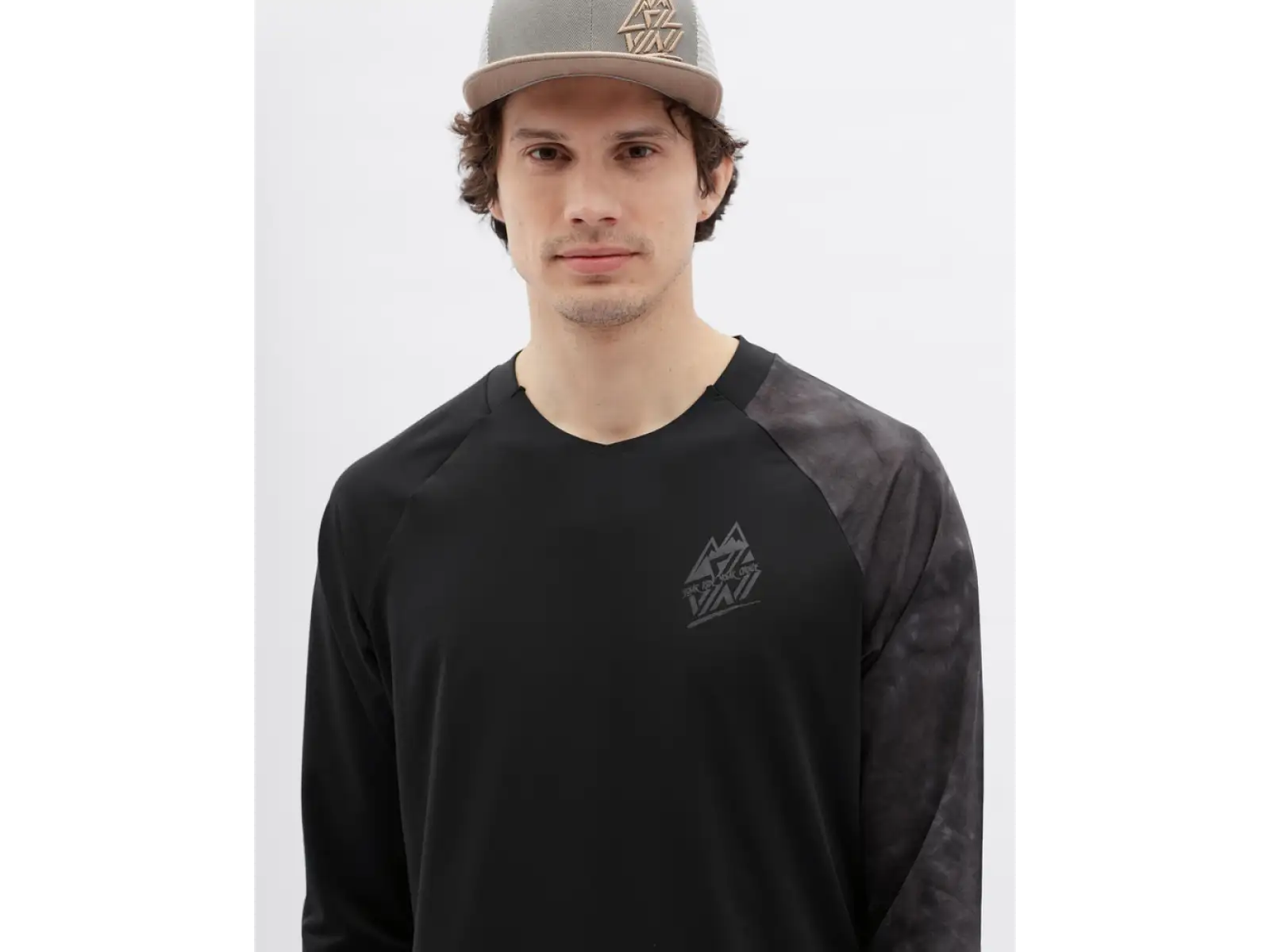Silvini Brunello Herrentrikot mit kurzen Ärmeln Schwarz/Anthrazit.