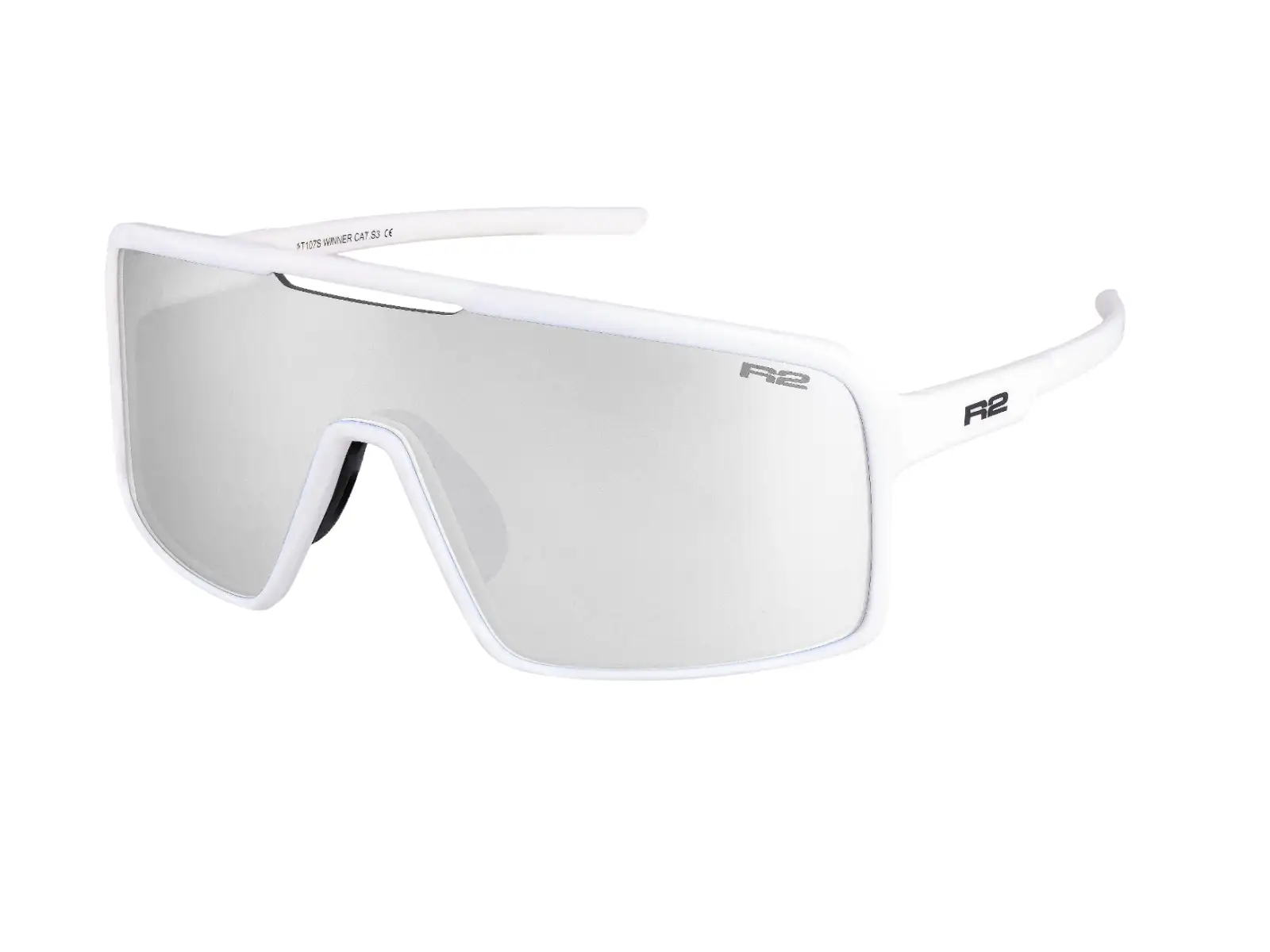 R2 Winner Sonnenbrille mattweiß/fotochromatische Gläser
