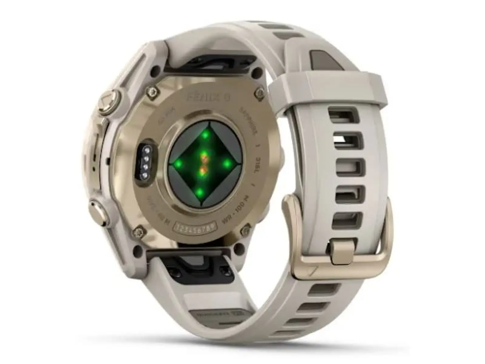 Garmin fenix 8 - 43 mm AMOLED Saphir Smartwatch Soft Gold Fog grey.
