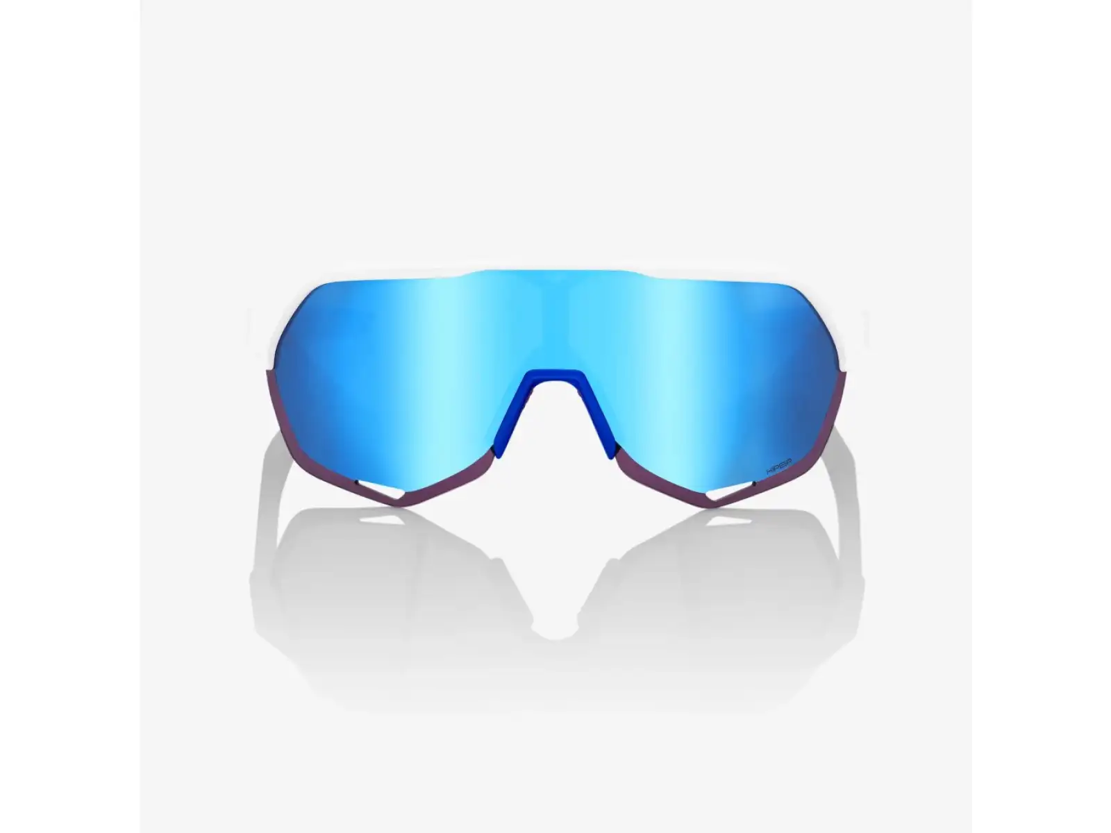 100% S2 Sportbrille TotalEnergies Matte Weiß/Metallic Blau/Blau Multilayer